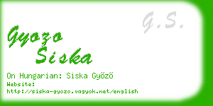 gyozo siska business card